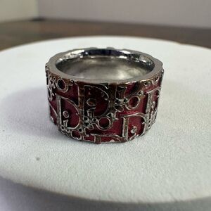 Christian Dior Vintage Trotter Ring Size 6 Red